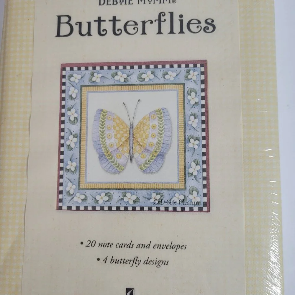 Debbie Mumm Butterflies 20 Note Cards & Envelopes Box-sealed